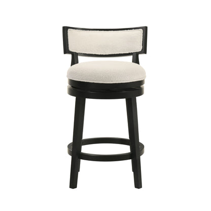 Noely - Modern Farmhouse Swivel Wood Counter Height Kitchen Bar Stool