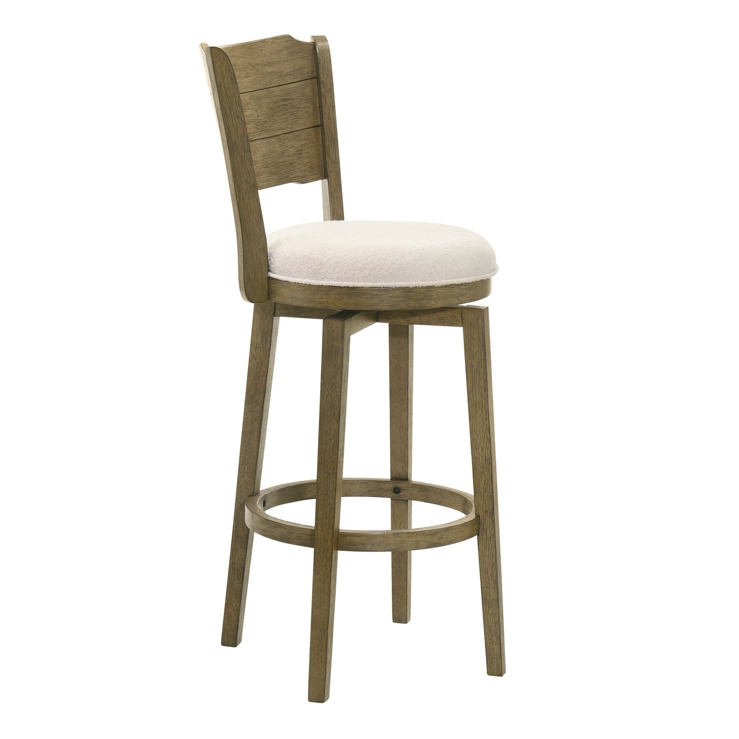 Winsley - Coastal Modern Swivel Wood Bar Height Kitchen Bar Stool