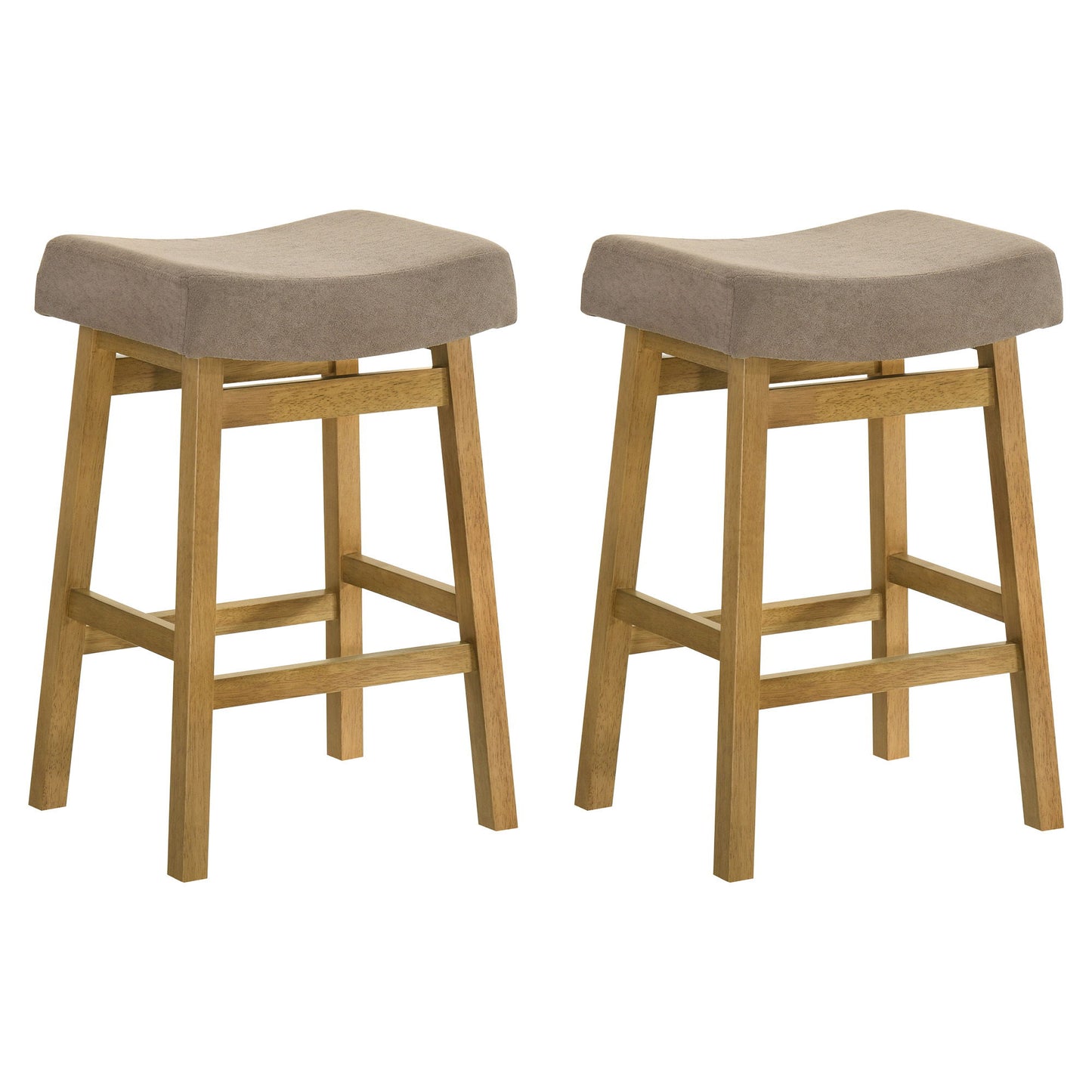 Lenon - Modern Farmhouse Wood Counter Height Kitchen Bar Stool