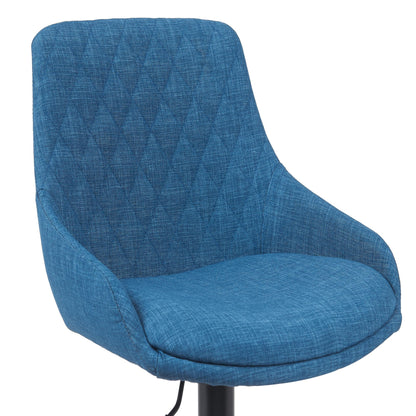 Anibal - Adjustable Swivel Barstool - Blue