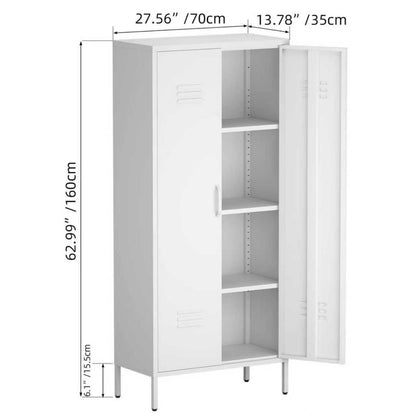 Modern Storage Cabinet With Adjustable Shelves, Magnetic Door Stopper