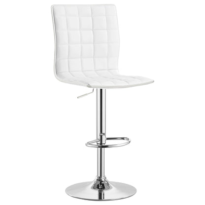 Ashbury - Upholstered Adjustable Bar Stool (Set of 2) - White