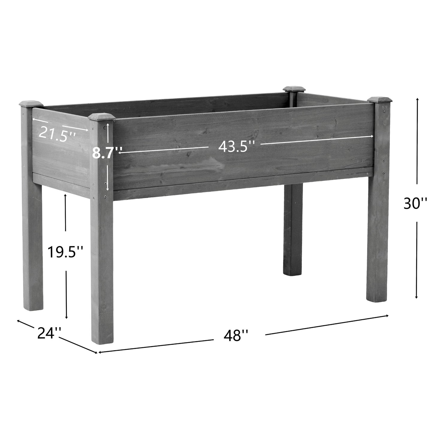 Raised Garden Bed With Legs, Elevated Planter Box For Outdoor Plants