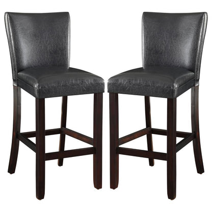 Alberton - Leatherette Upholstered Bar Chair (Set of 2) - Black