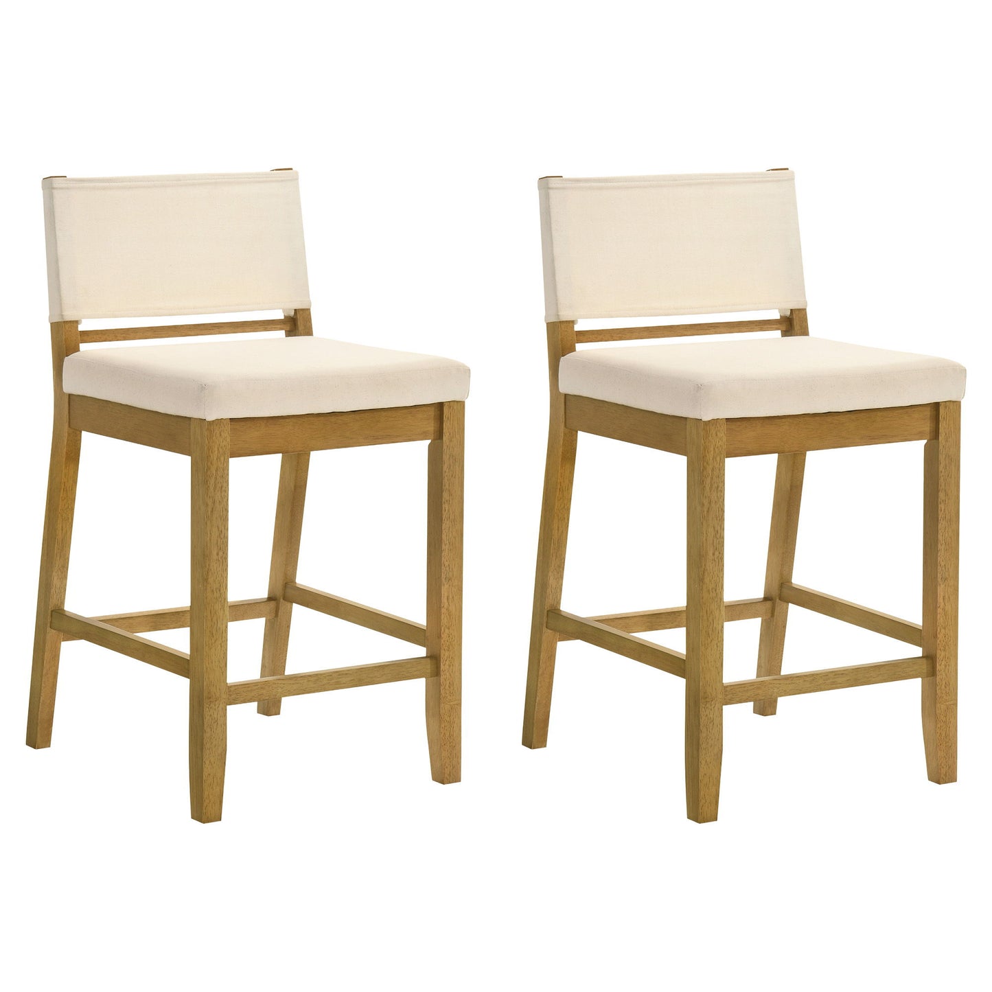 Yaneli - Contemporary Natural Wood Counter Height Kitchen Bar Stool