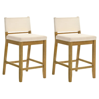 Yaneli - Contemporary Natural Wood Counter Height Kitchen Bar Stool