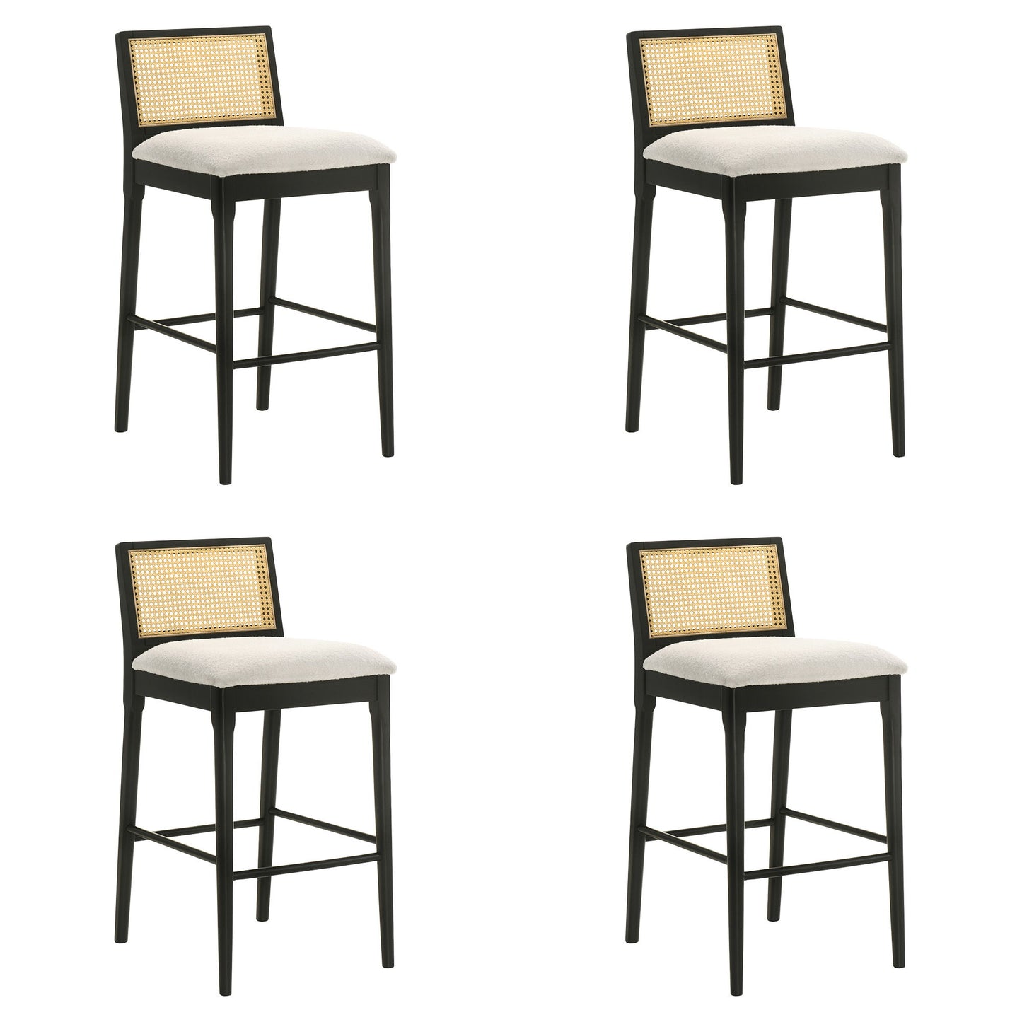 Tobias - Coastal Modern Wood Bar Height Kitchen Bar Stool