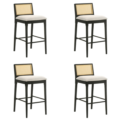 Tobias - Coastal Modern Wood Bar Height Kitchen Bar Stool