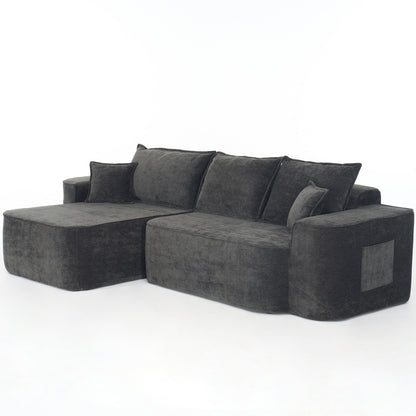 L-Shaped Sectional Sofa Couch With Chaise, Extra Deep Seats