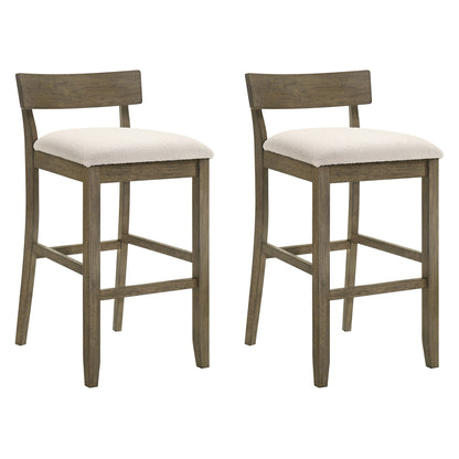 Merie - Modern Transitional Wood Bar Height Kitchen Bar Stool