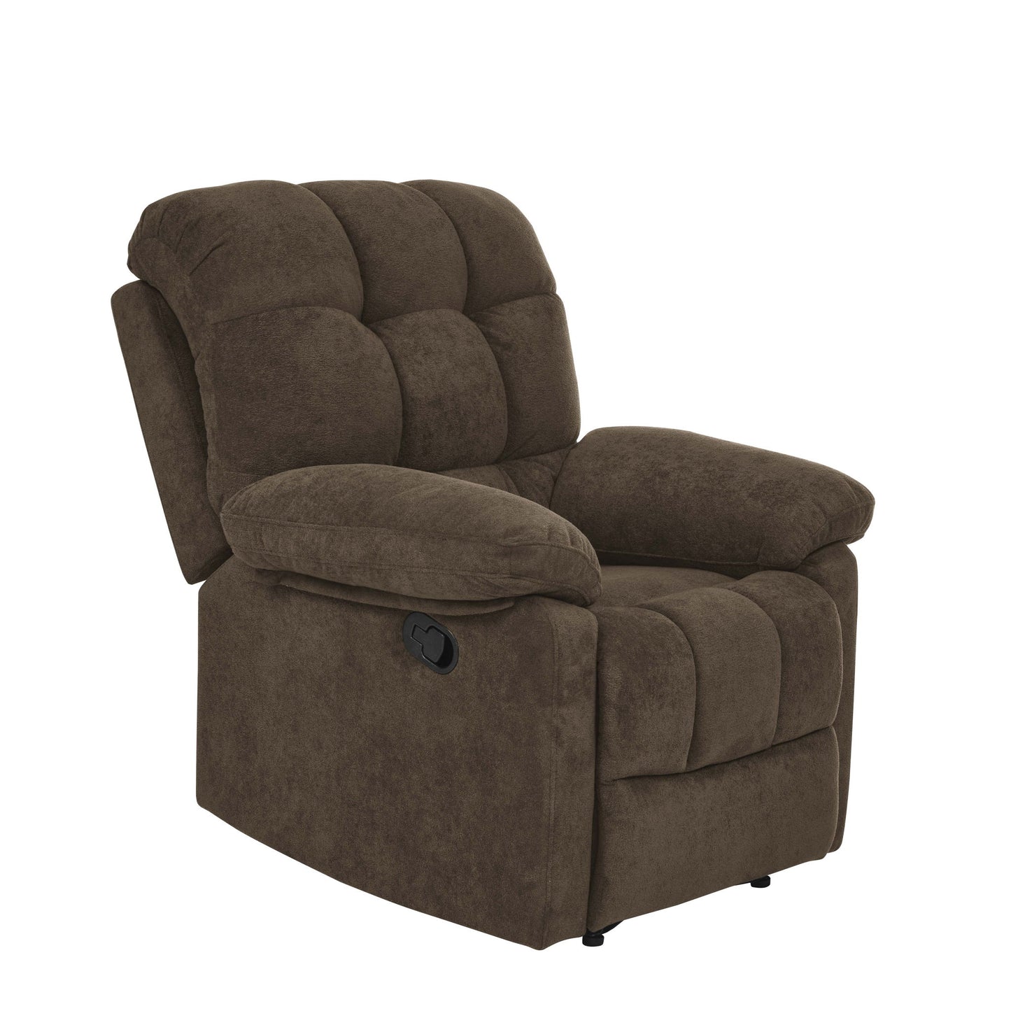 Devonaire - Manual Recliner With Padded Arms - Dark Brown