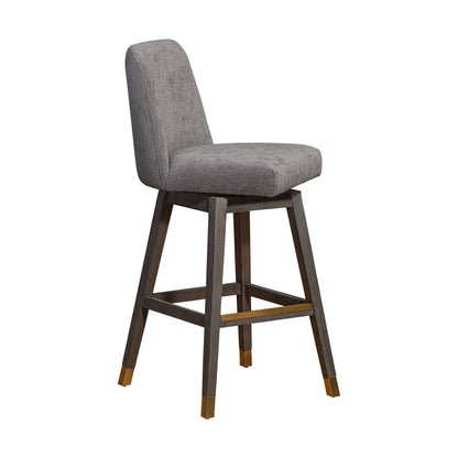 Amelia - Swivel Bar Stool - Gray Oak / Mocha