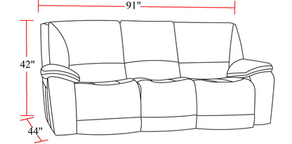 Vail - Power Reclining Sofa - Burnt Sienna