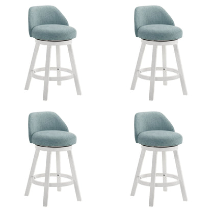 Erika - Modern Transitional Swivel Wood Counter Height Kitchen Bar Stool