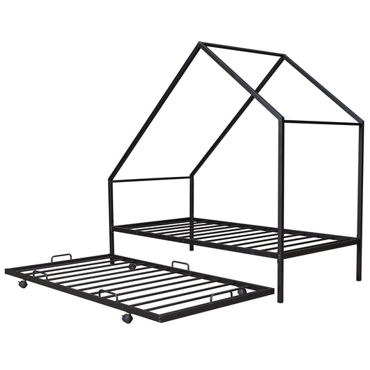 House Bed With Trundle