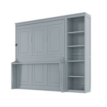 Sturdy Murphy Bed With Desk And Bookshelf