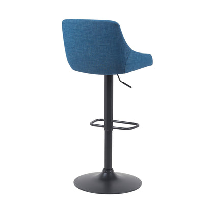 Anibal - Adjustable Swivel Barstool - Blue
