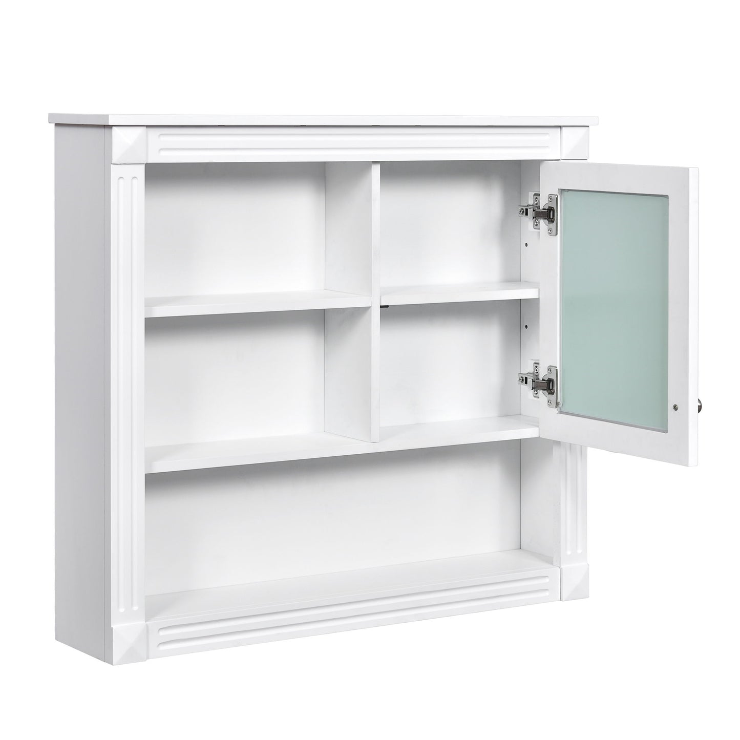 Wall-Mounted Bathroom Cabinet With Mirror And Adjustable Shelves