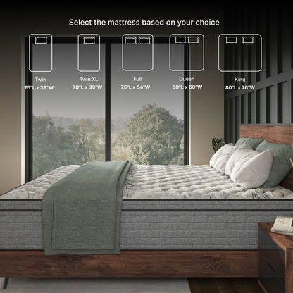 Elite Series Machka - 12" Cooling Gel Memory Foam Hybrid Mattress
