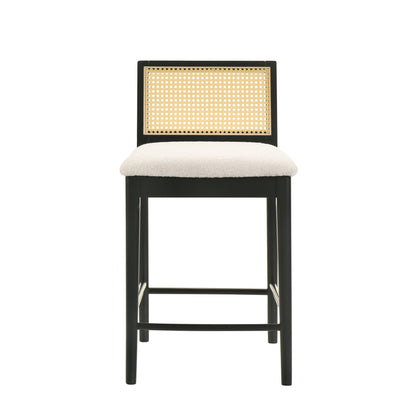 Tobias - Coastal Modern Wood Counter Height Kitchen Bar Stool