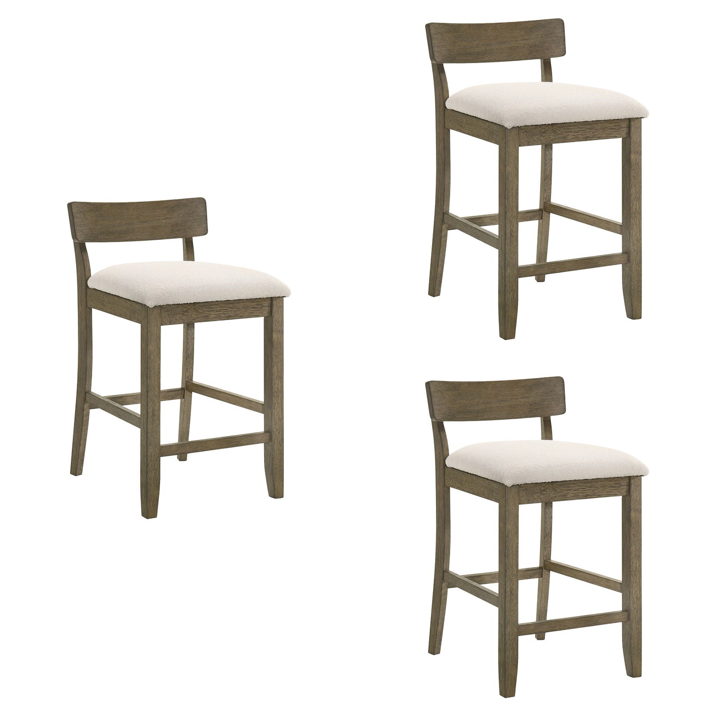 Merie - Modern Transitional Wood Counter Height Kitchen Bar Stool