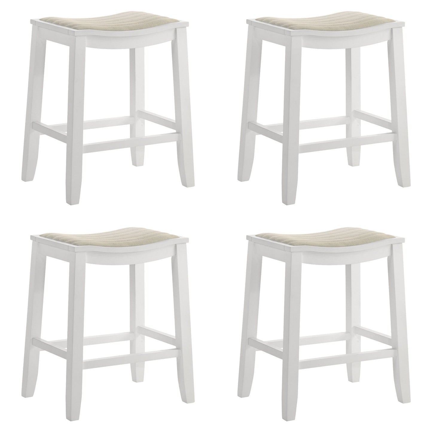 Iyani - Coastal Modern Wood Counter Height Kitchen Bar Stool