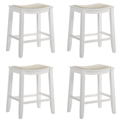 Iyani - Coastal Modern Wood Counter Height Kitchen Bar Stool