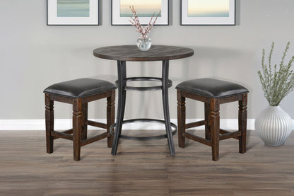 Counter Height Backless Stool Dining Set