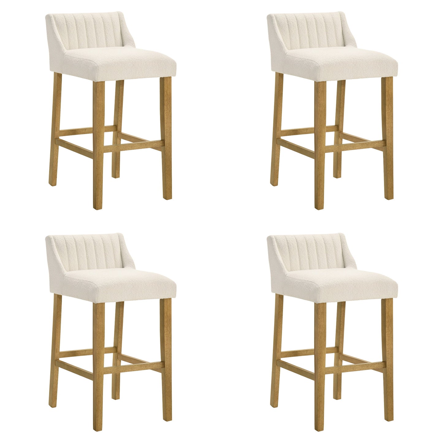Fauna - Modern Transitional Wood Bar Height Kitchen Bar Stool
