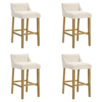Fauna - Modern Transitional Wood Bar Height Kitchen Bar Stool