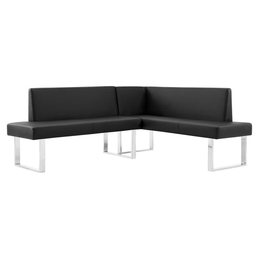 Amanda - Corner Sofa - Black