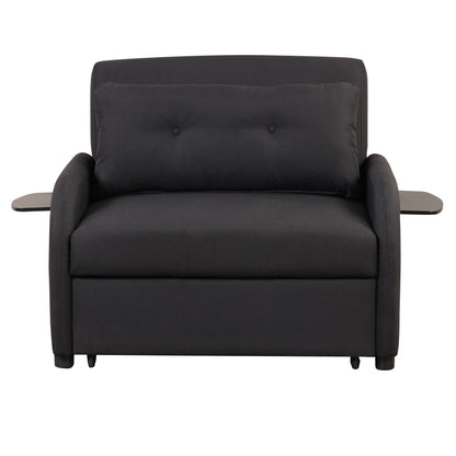 Versatile Pull Out Sofa Sleeper 3 In 1 With Wing Table & USB Charge, Compact Design
