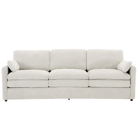 Cozy Upholstered 3 Seater Sofa With Double Cushion