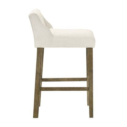Fauna - Modern Transitional Wood Bar Height Kitchen Bar Stool