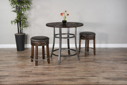 Counter Height Backless Round Stools Dining Set