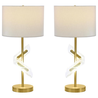 Kingsley - Drum Shade Table Lamp (Set of 2) - Gold