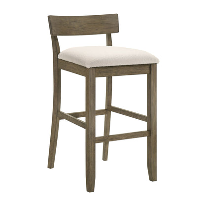 Merie - Modern Transitional Wood Bar Height Kitchen Bar Stool
