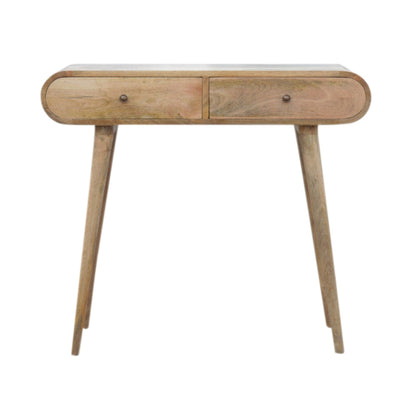 Solid Wood Curved Edge Console Table