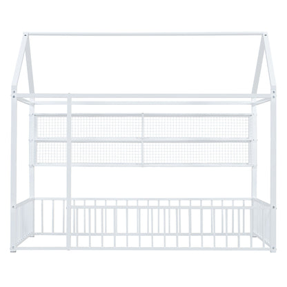 House Frame With Fence And Shelves