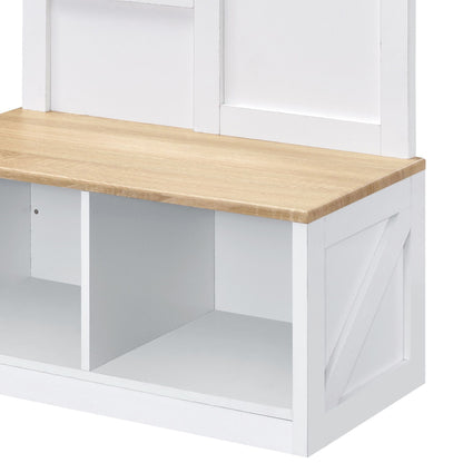 Melati - Hall Tree - Light Oak / White