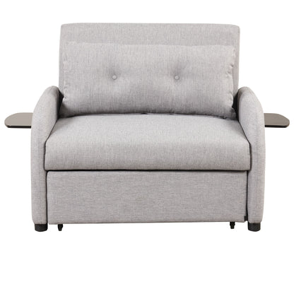 Versatile Pull Out Sofa Sleeper 3 In 1 With Wing Table & USB Charge, Compact Design