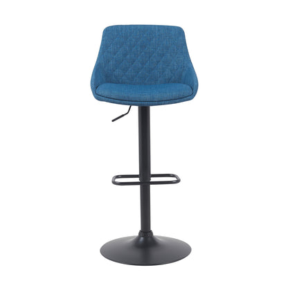 Anibal - Adjustable Swivel Barstool - Blue