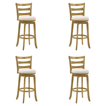 Melindra - Modern Farmhouse Swivel Wood Bar Height Kitchen Bar Stool