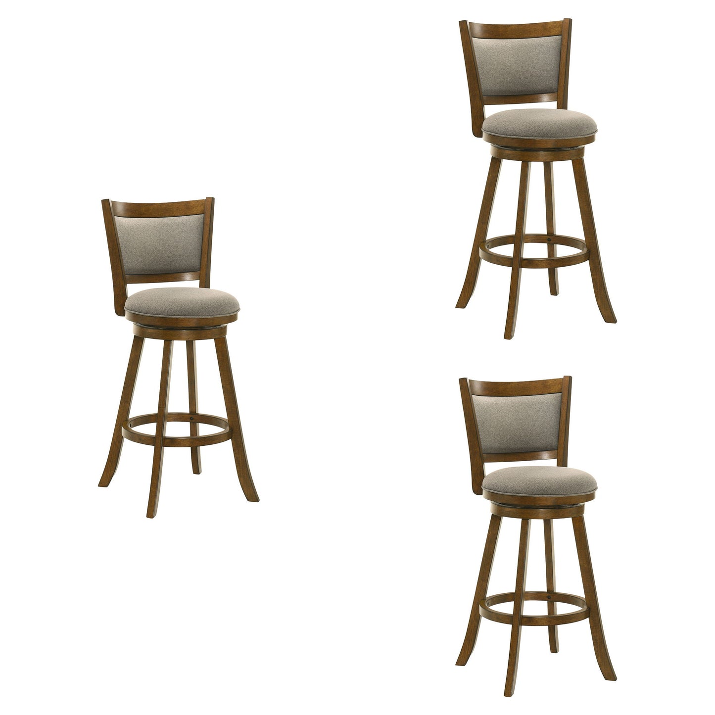 Aiden - Modern Farmhouse Swivel Wood Bar Height Kitchen Bar Stool