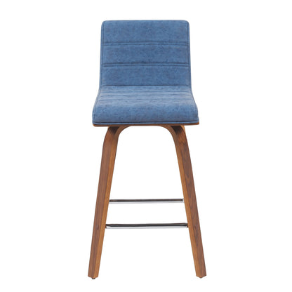 Vienna - Swivel Bar Stool - Walnut Base