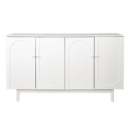 4 Door Storage Cabinet For Living Room - White
