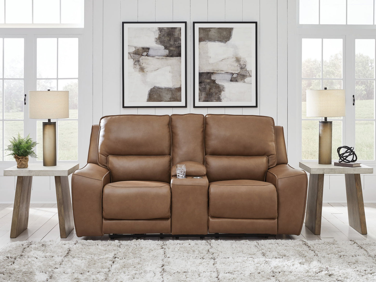 DeepWakes - Power Reclining Loveseat / Console / Adjustable Headrest