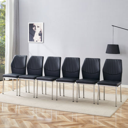 Luxury Simple High Resilience Dining Chair With Metal Legs