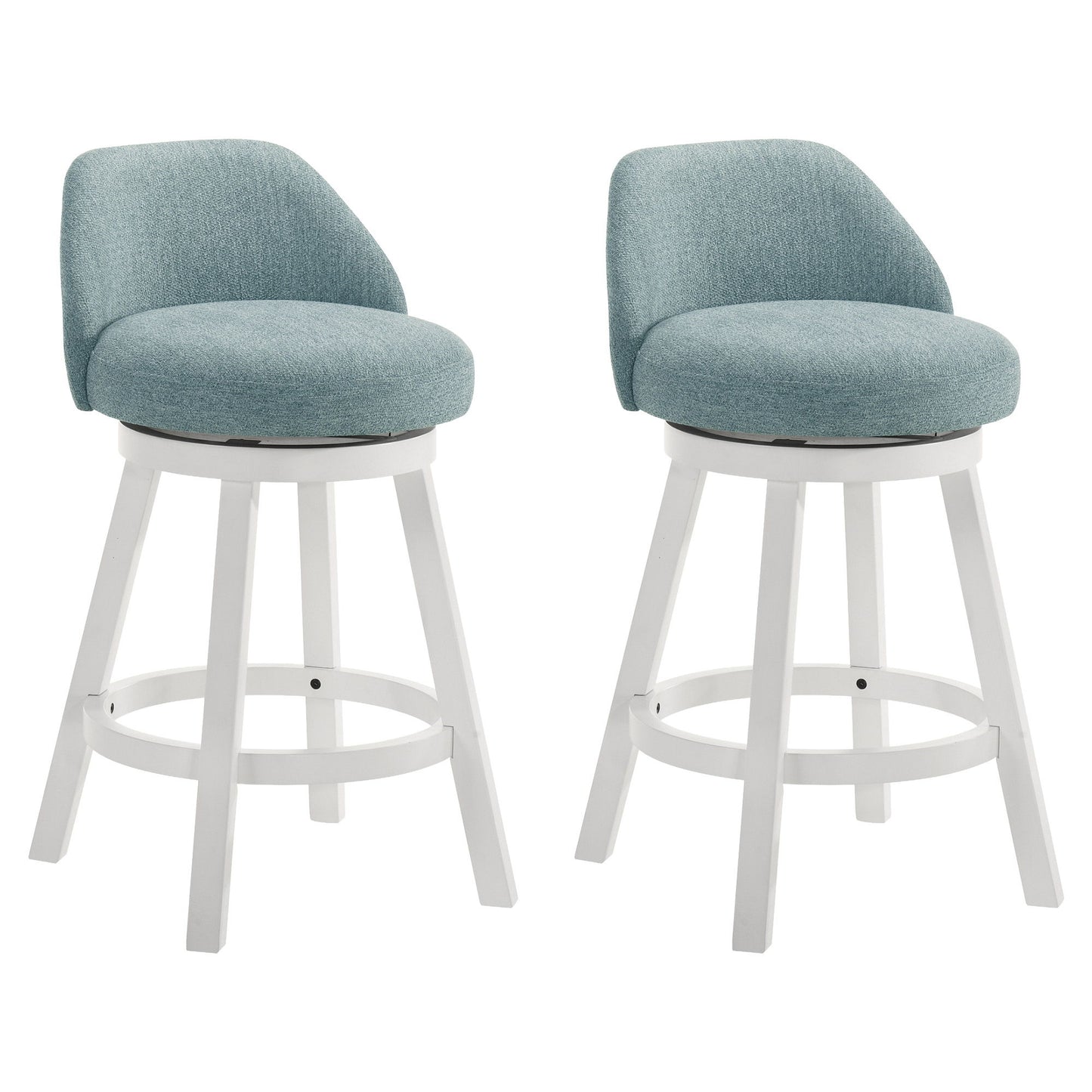 Erika - Modern Transitional Swivel Wood Counter Height Kitchen Bar Stool