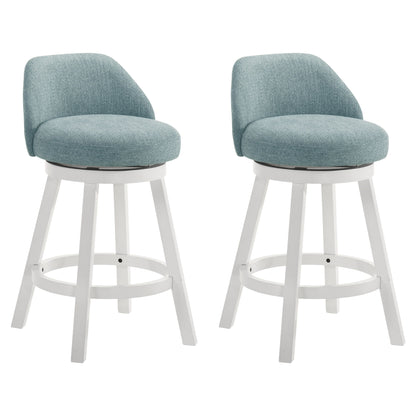 Erika - Modern Transitional Swivel Wood Counter Height Kitchen Bar Stool